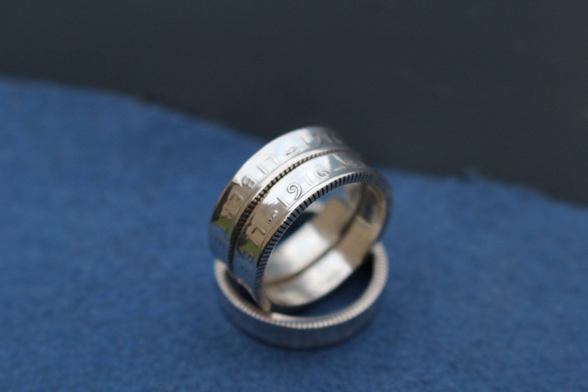 Anneau en piece de monnaie Franc Semeuse - Main Image