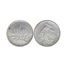 Charger l'image dans la galerie, Anneau en piece de monnaie 1 Franc Semeuse argent.
