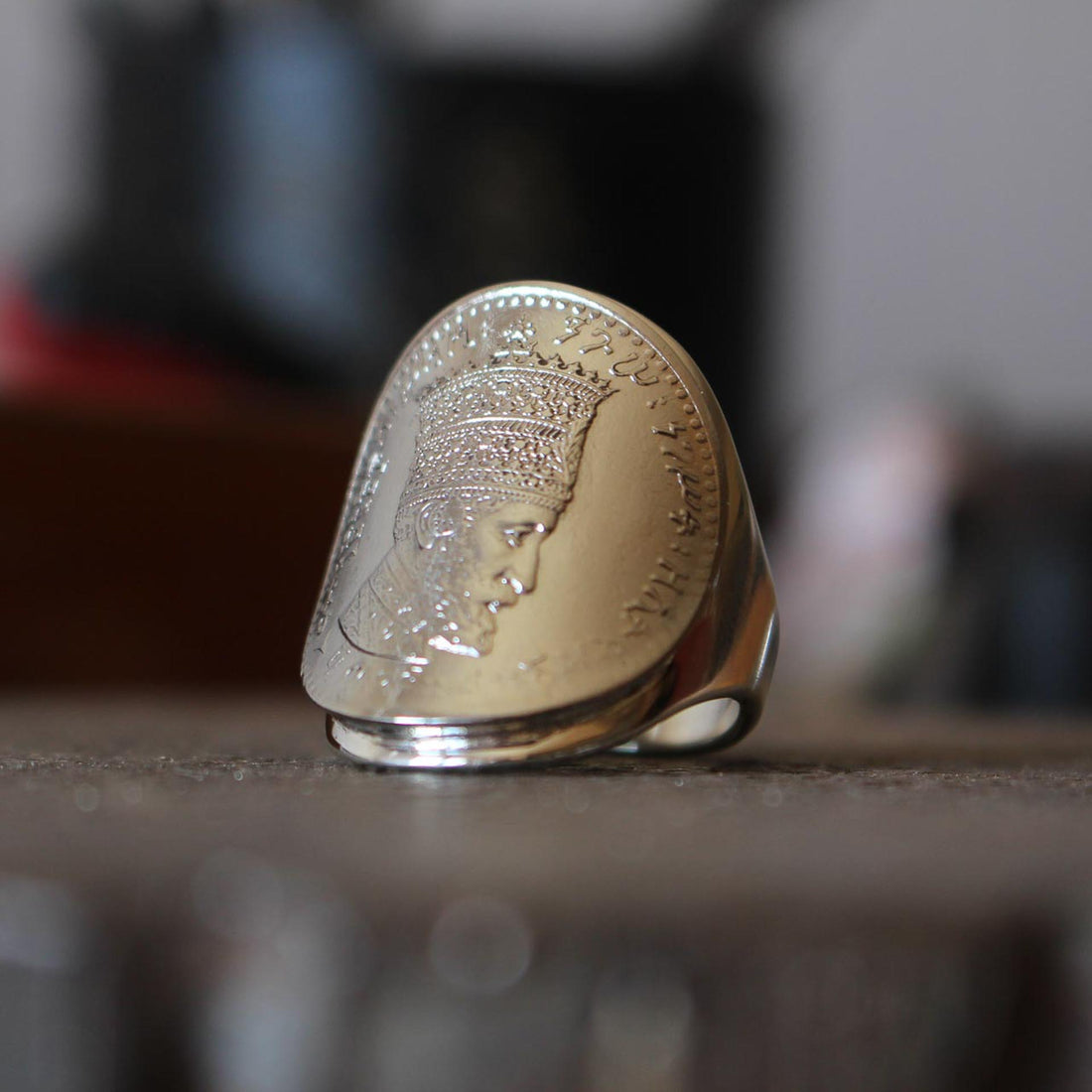 Chevalière piece argent - Ethiopie