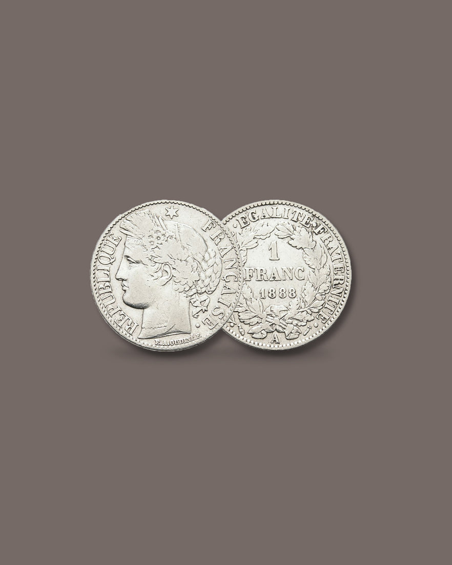 Bague Pièce de Monnaie Française en argent - 1 Franc Cérès