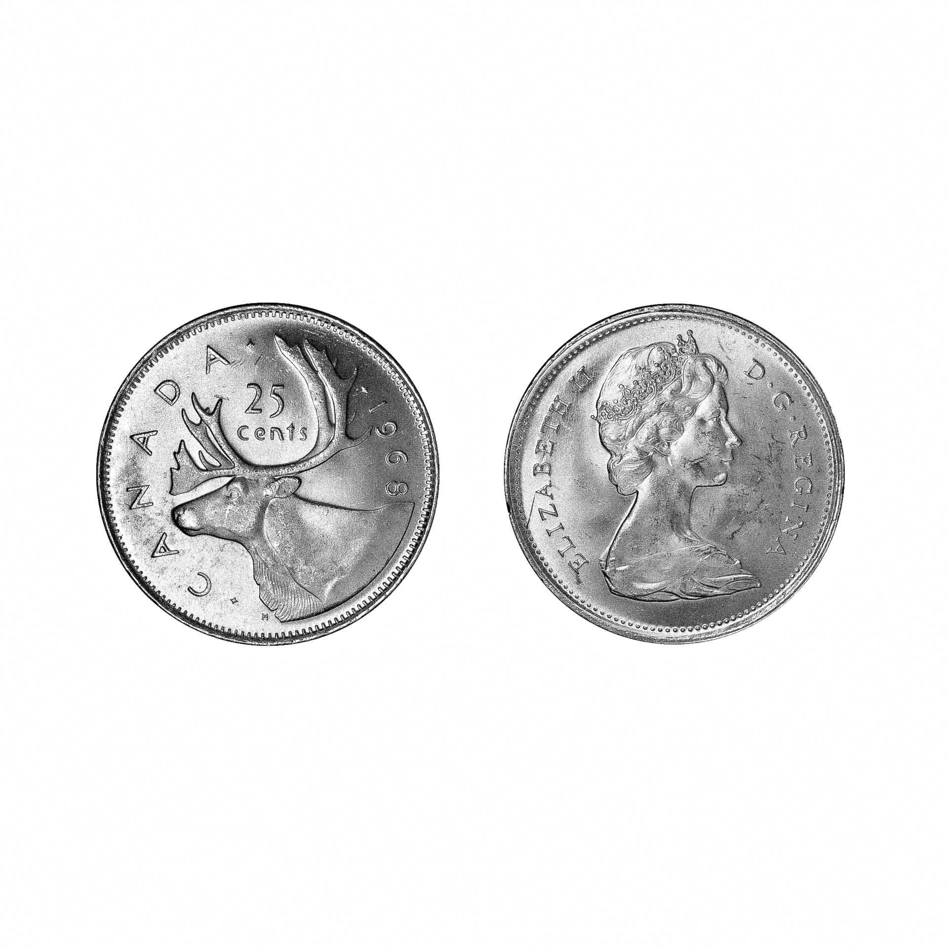 Bague pièce de monnaie en argent - CANADA