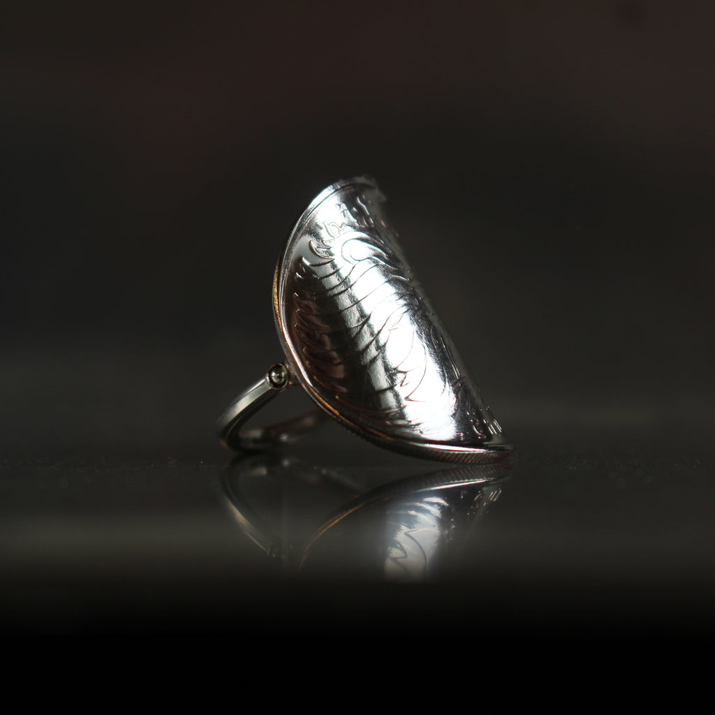 Bague Lion réalisée avec une pièce d' Ethiopie