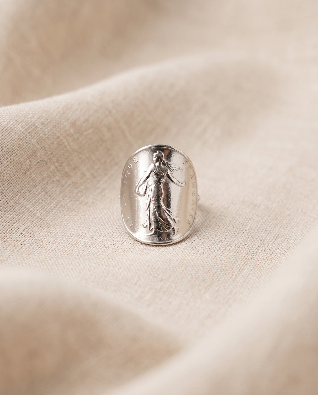 Bague 1 Franc Semeuse personnalisée (1960 à 2001) – Année au choix