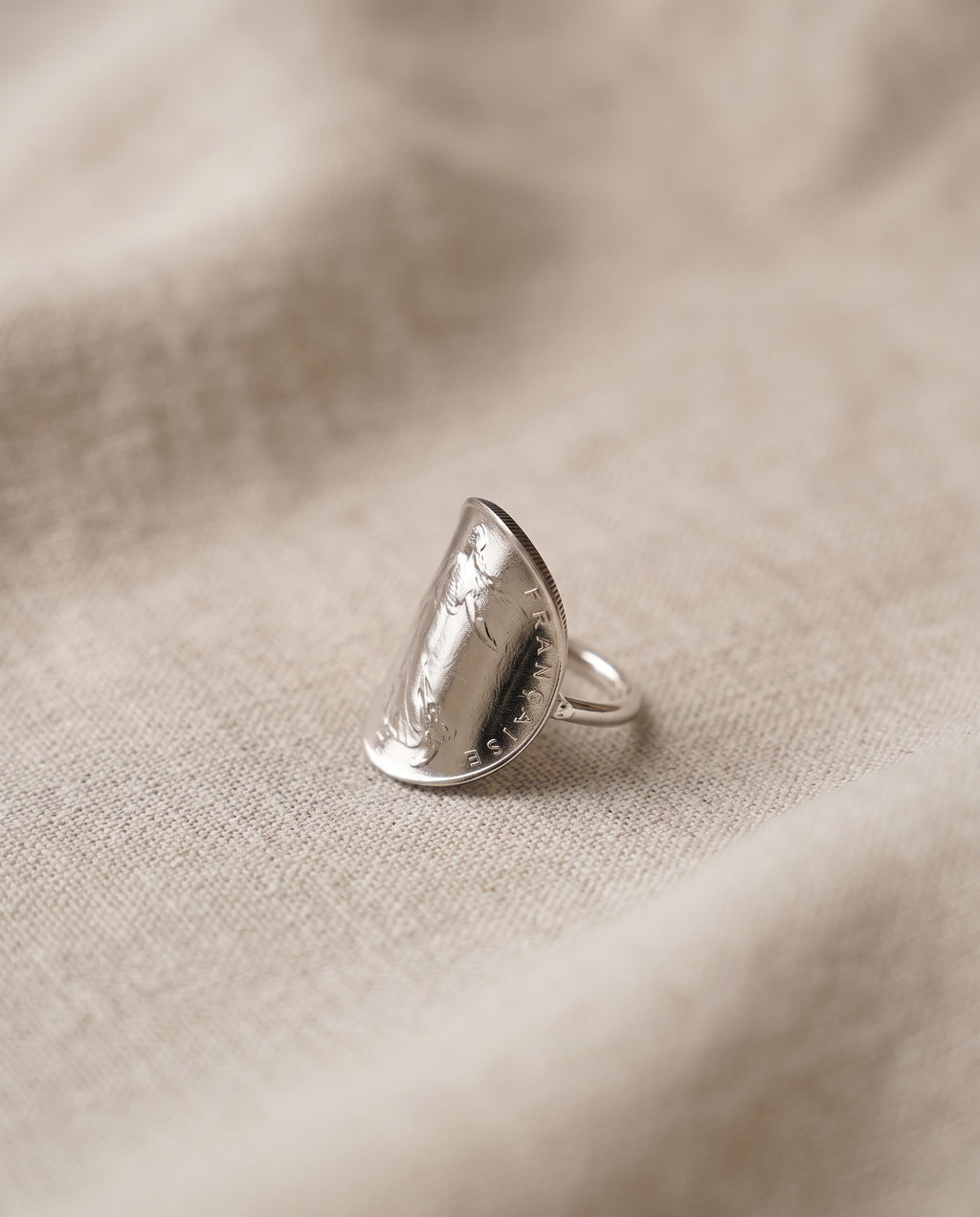 Bague 1 Franc Semeuse personnalisée (1960 à 2001) – Année au choix