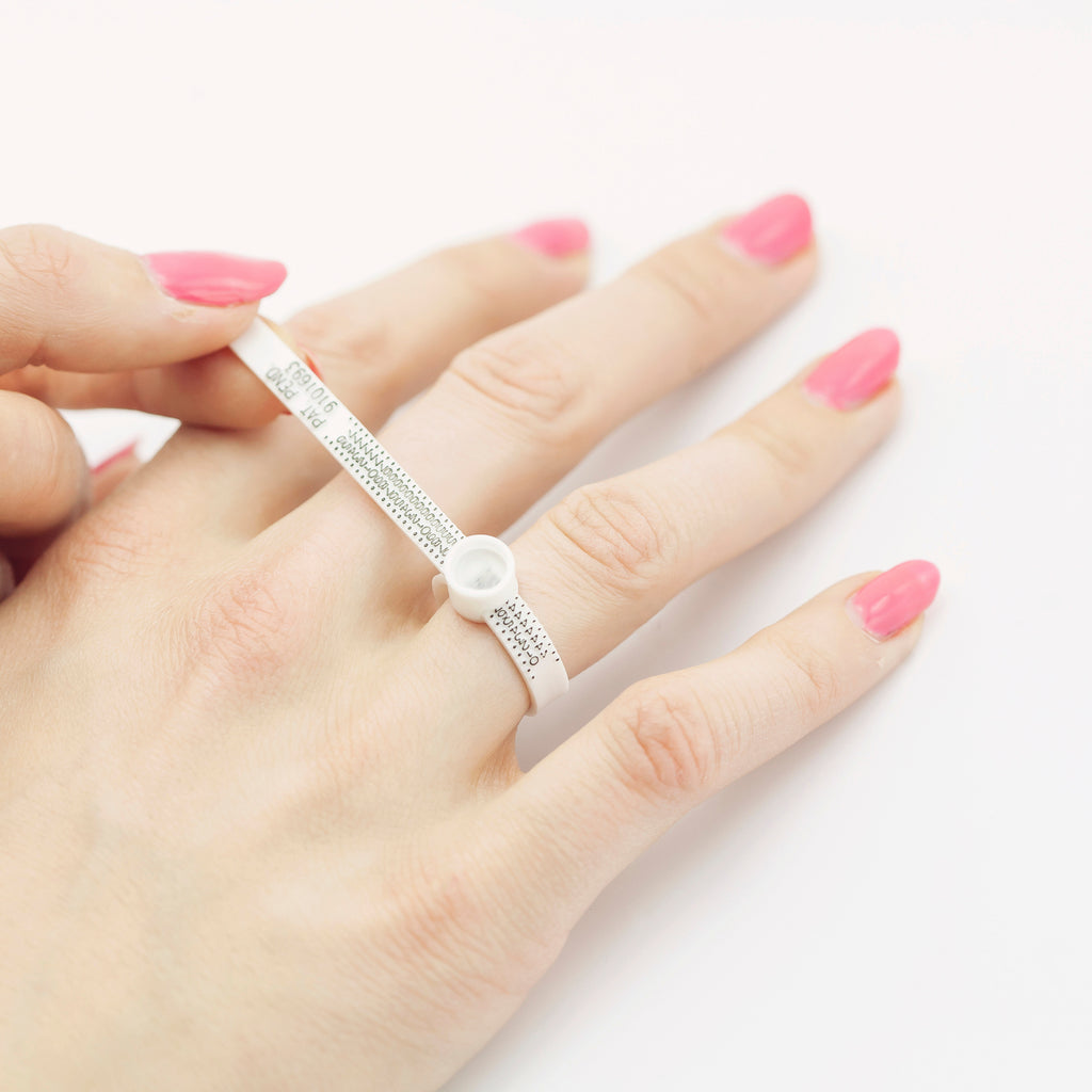 Baguier ajustable en plastique, tailles de bague françaises