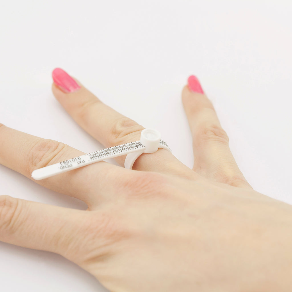 Baguier ajustable en plastique, tailles de bague françaises