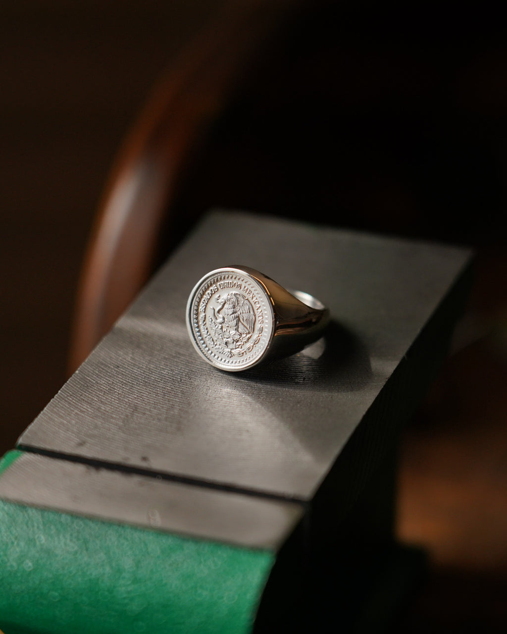 Chevalière en Argent 925 – Pièce de 1/20 Once du Mexique