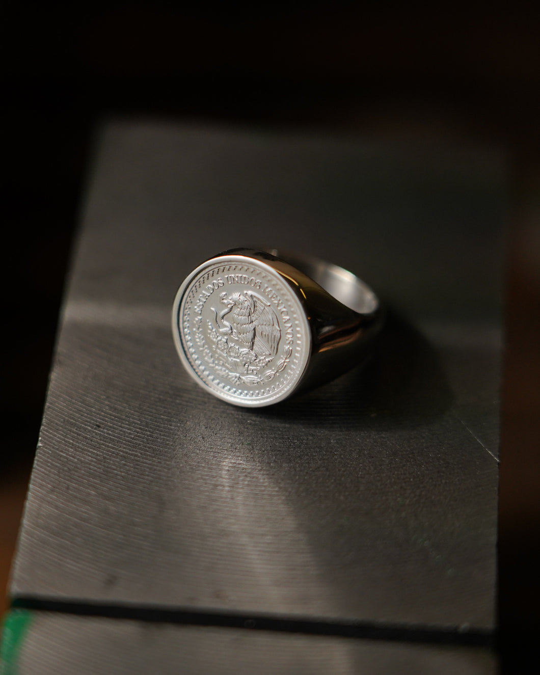 Chevalière en Argent 925 – Pièce de 1/20 Once du Mexique
