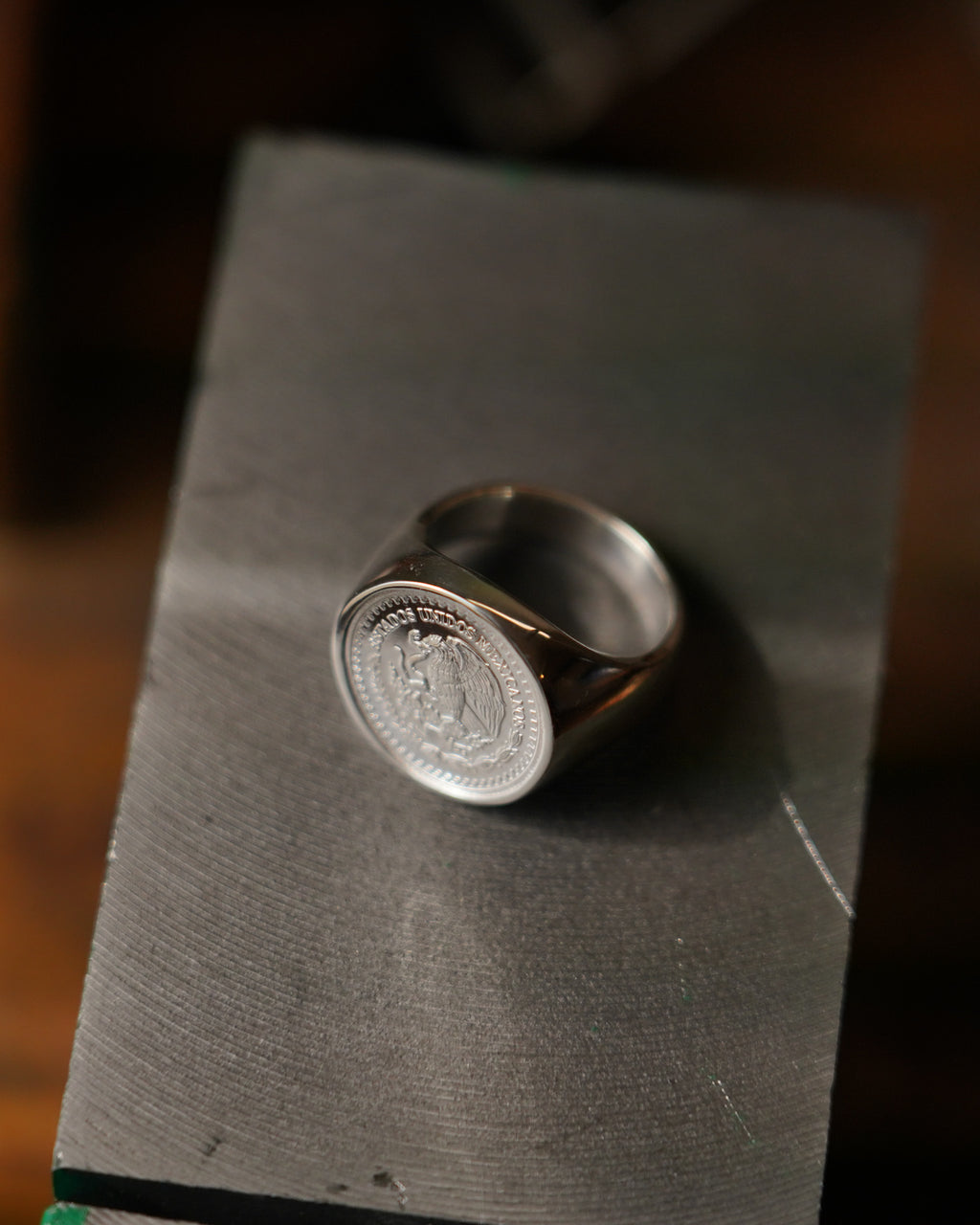 Chevalière en Argent 925 – Pièce de 1/20 Once du Mexique