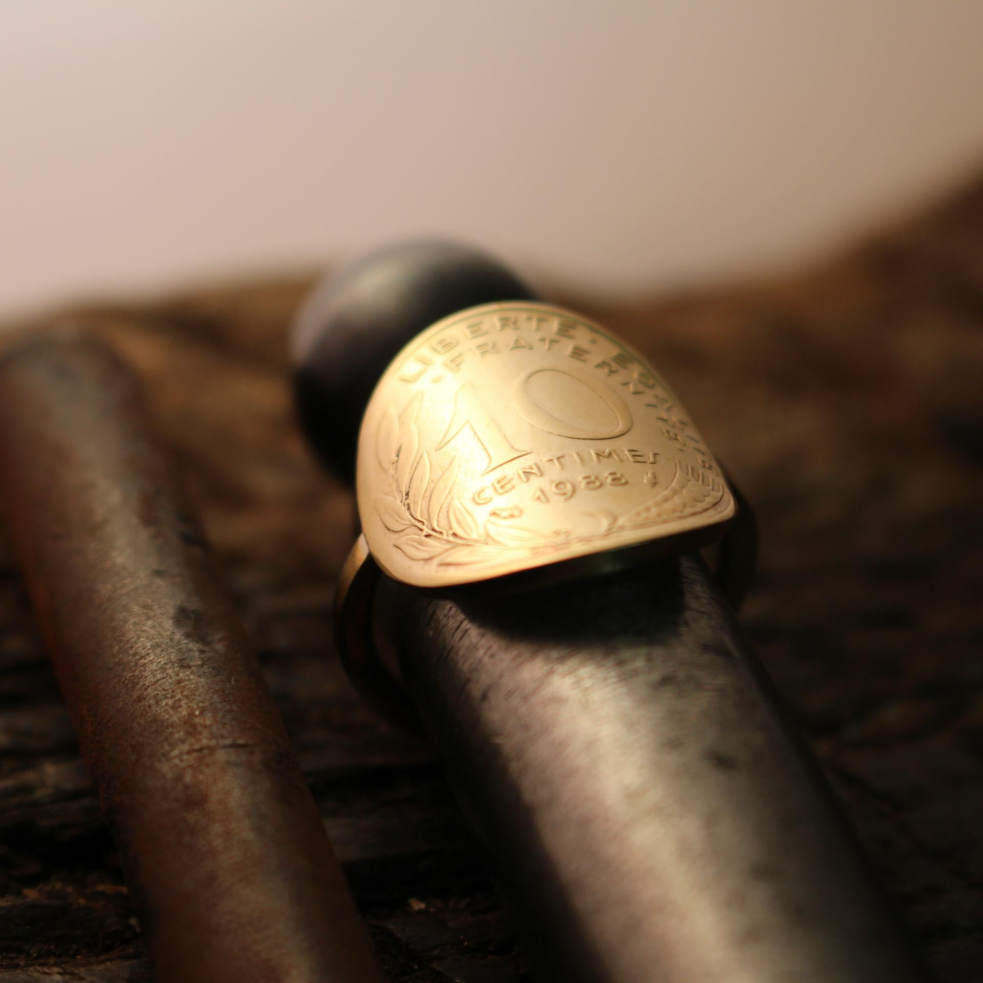 Bague Marianne - Pièce 10 centimes de Franc
