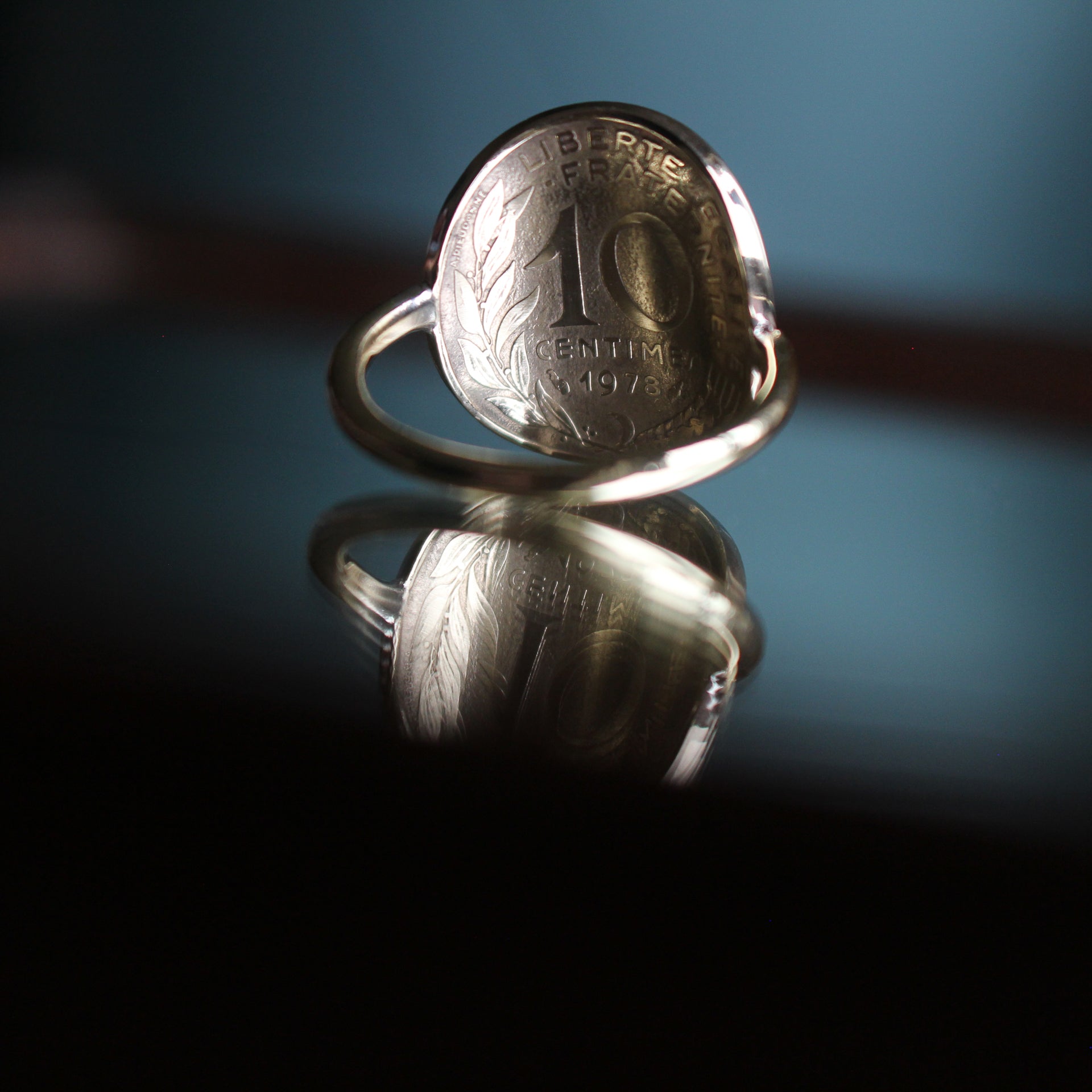 Bague Marianne - Pièce 10 centimes de Franc