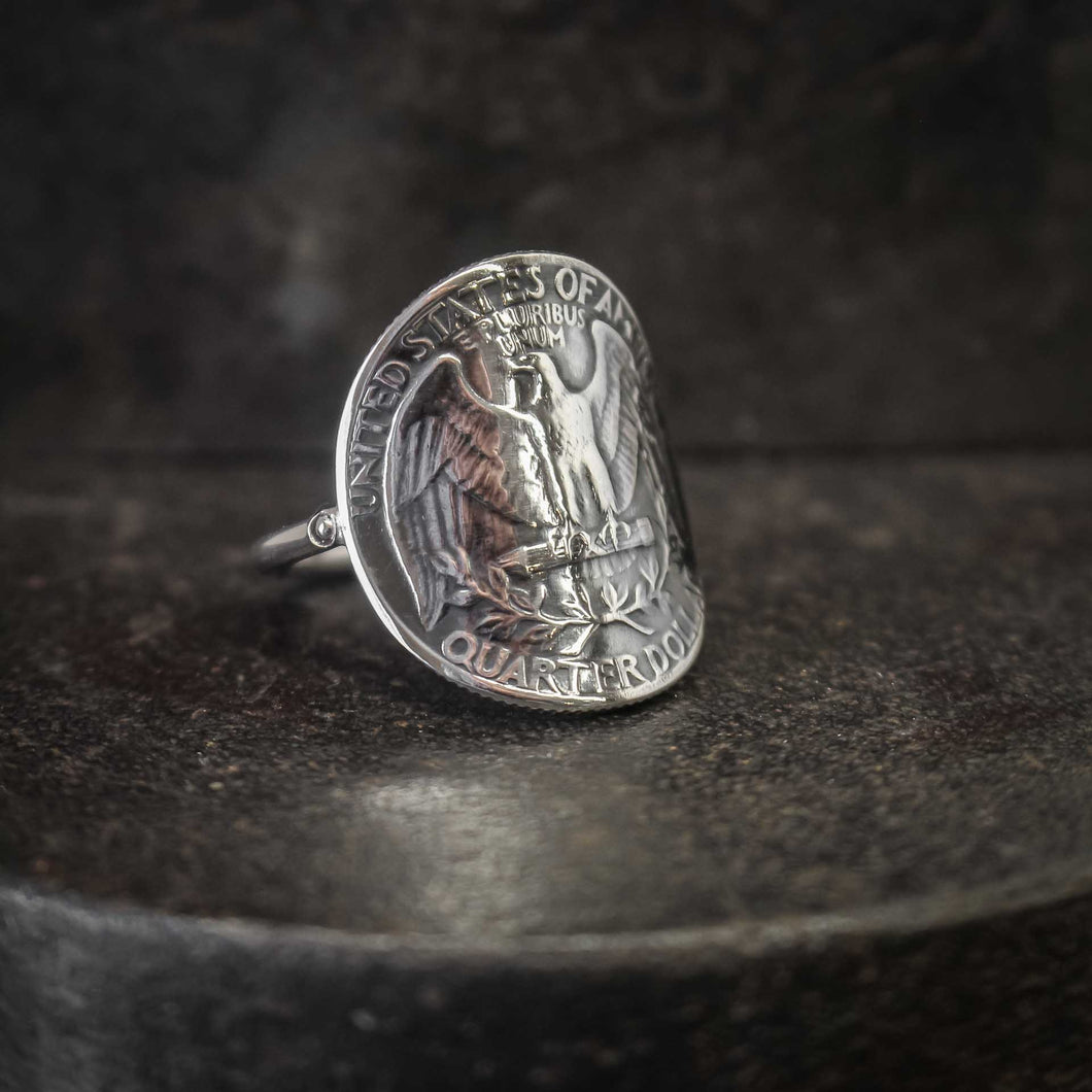 Bague pièce en argent 