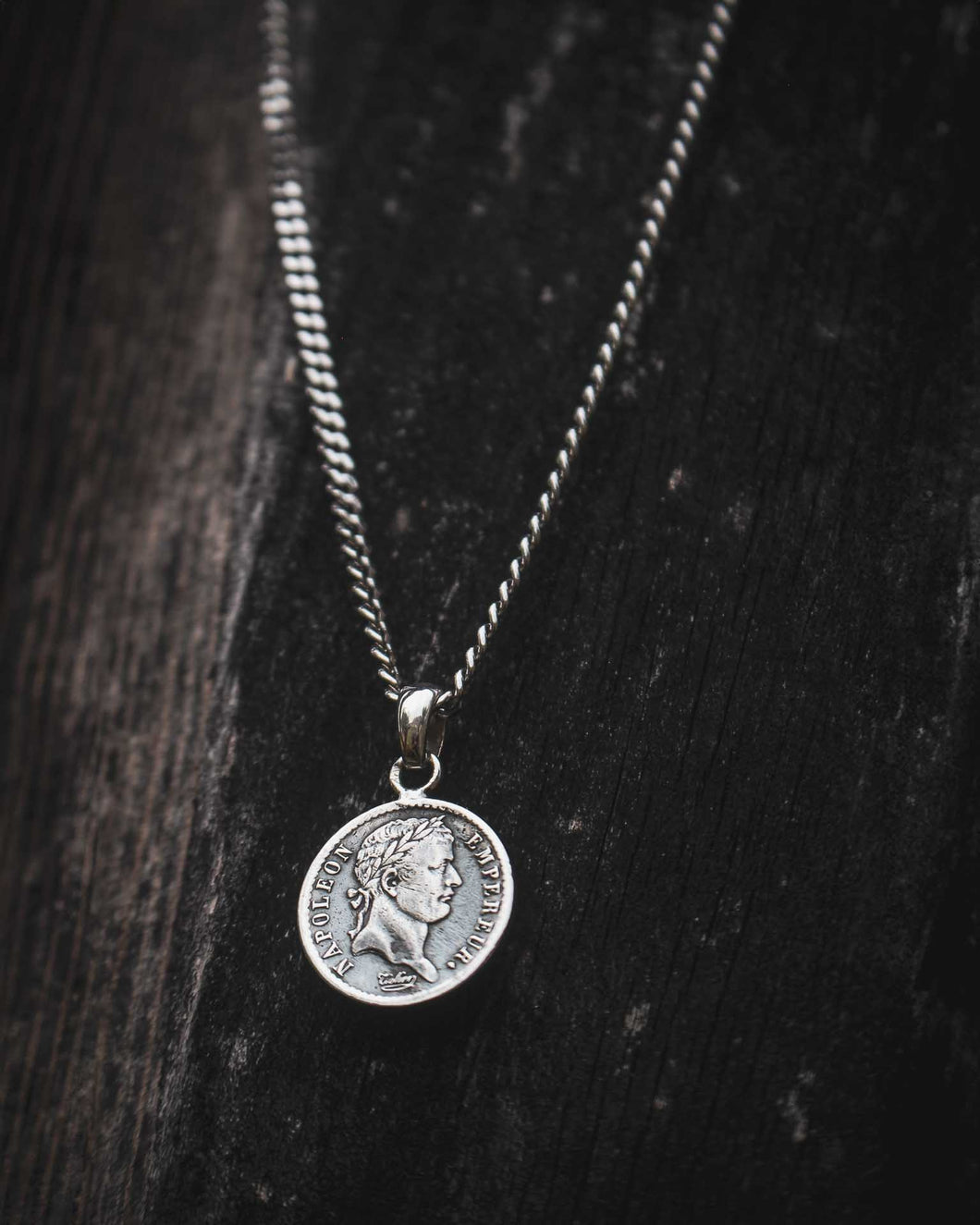 Pendentif Napoleon 1er - Demi Franc argent