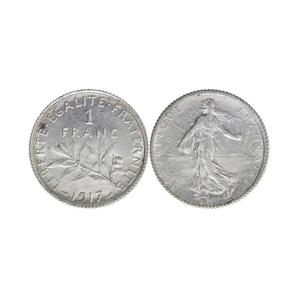 Anneau en piece de monnaie 1 Franc Semeuse argent.