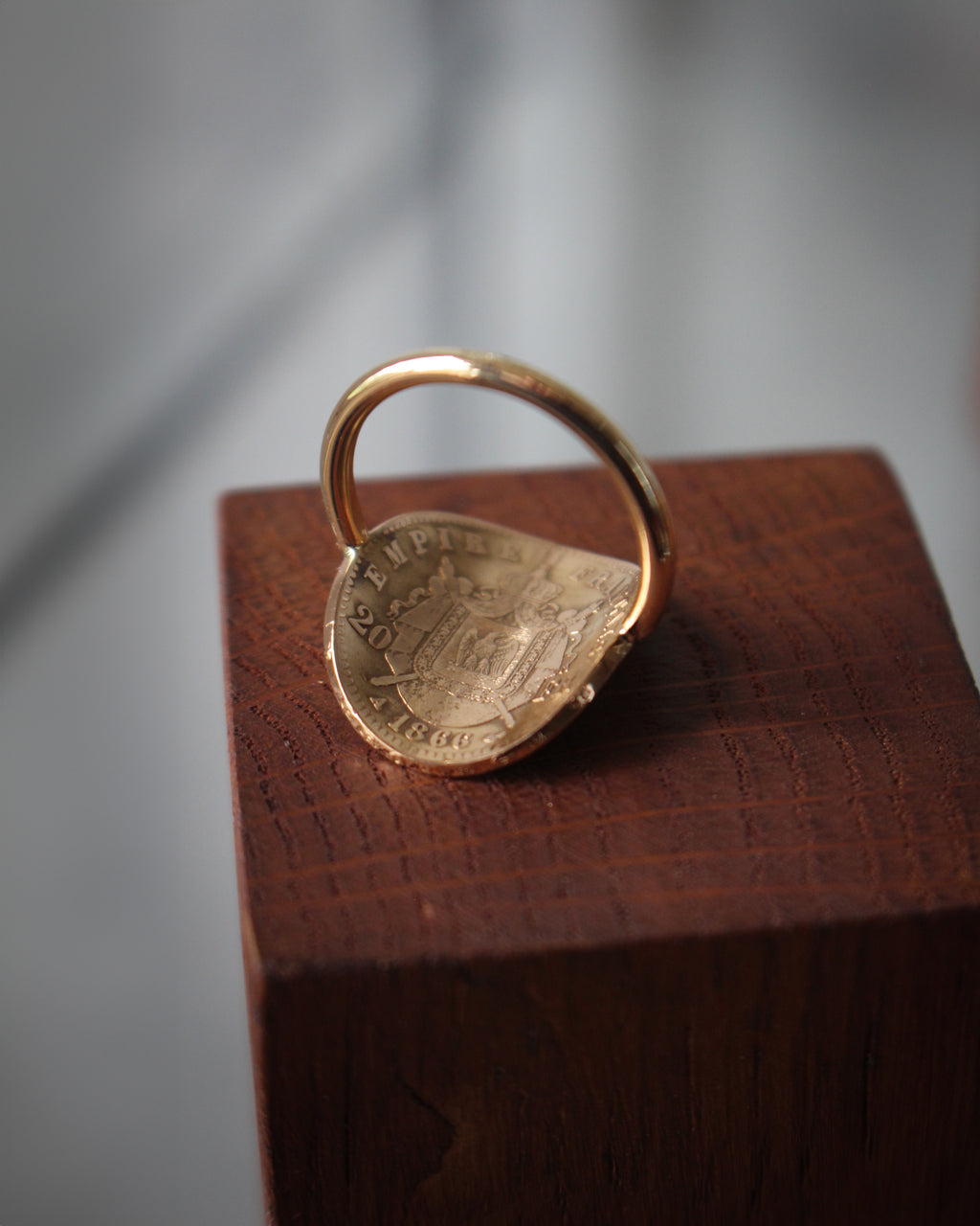 Bague Napoleon Or - Pièce de monnaie 20 Francs