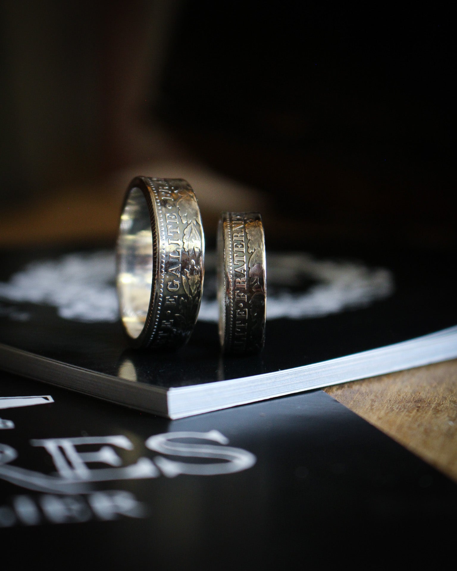 Bague piece anneau en argent - Franc Cérès