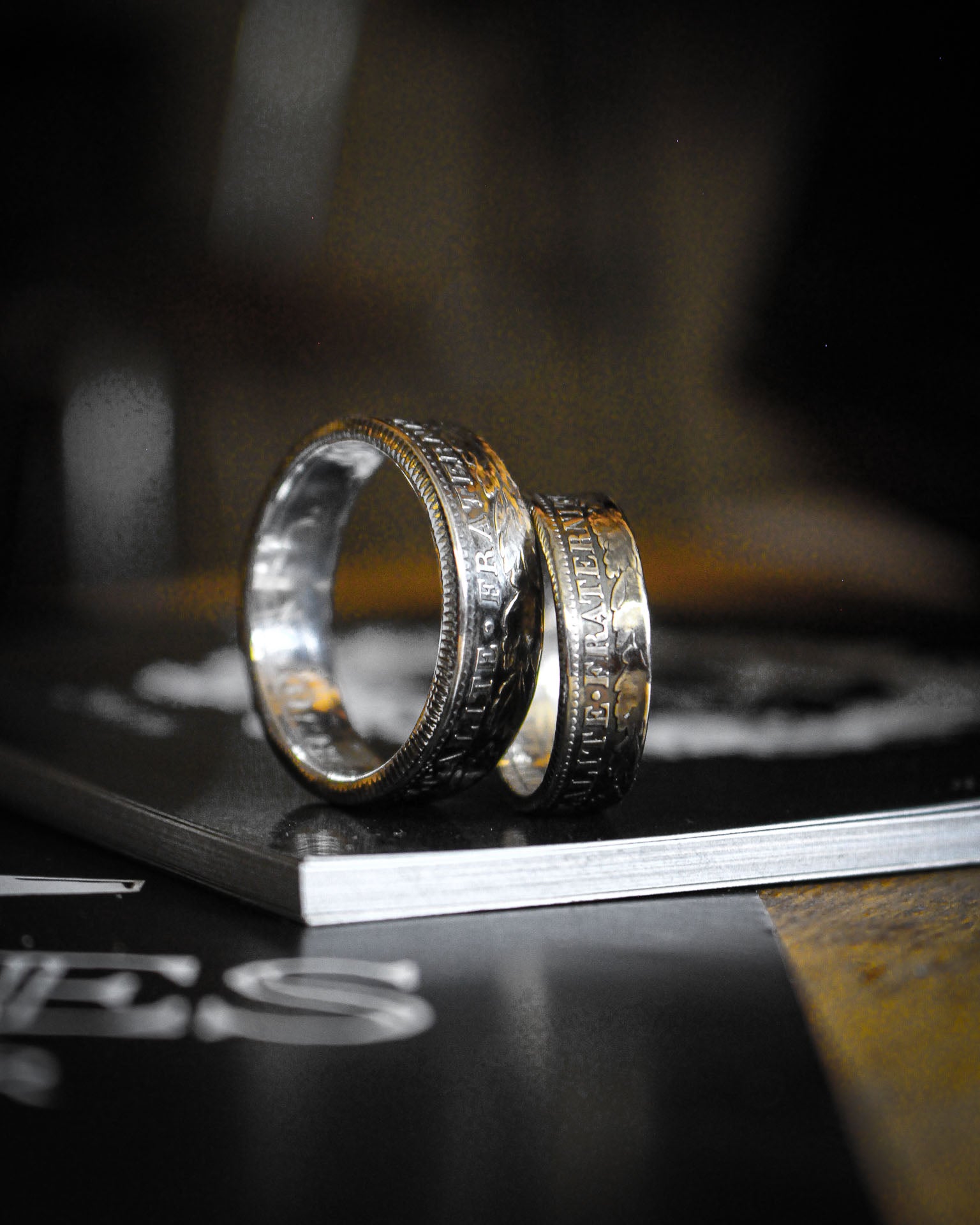 Bague piece anneau en argent - Franc Cérès