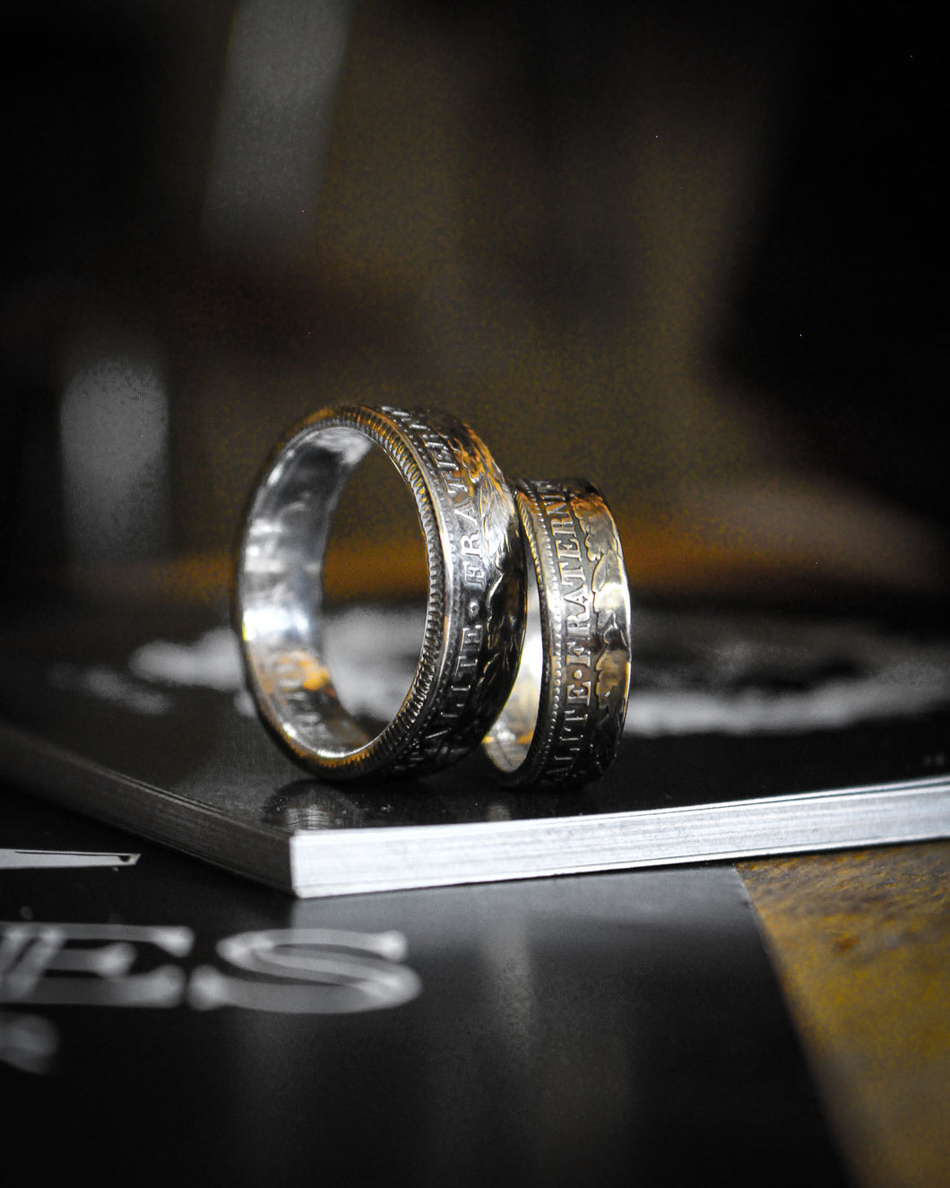 Bague piece anneau en argent - Franc Cérès