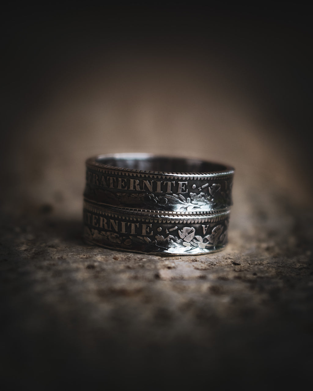 Bague piece anneau en argent - Franc Cérès