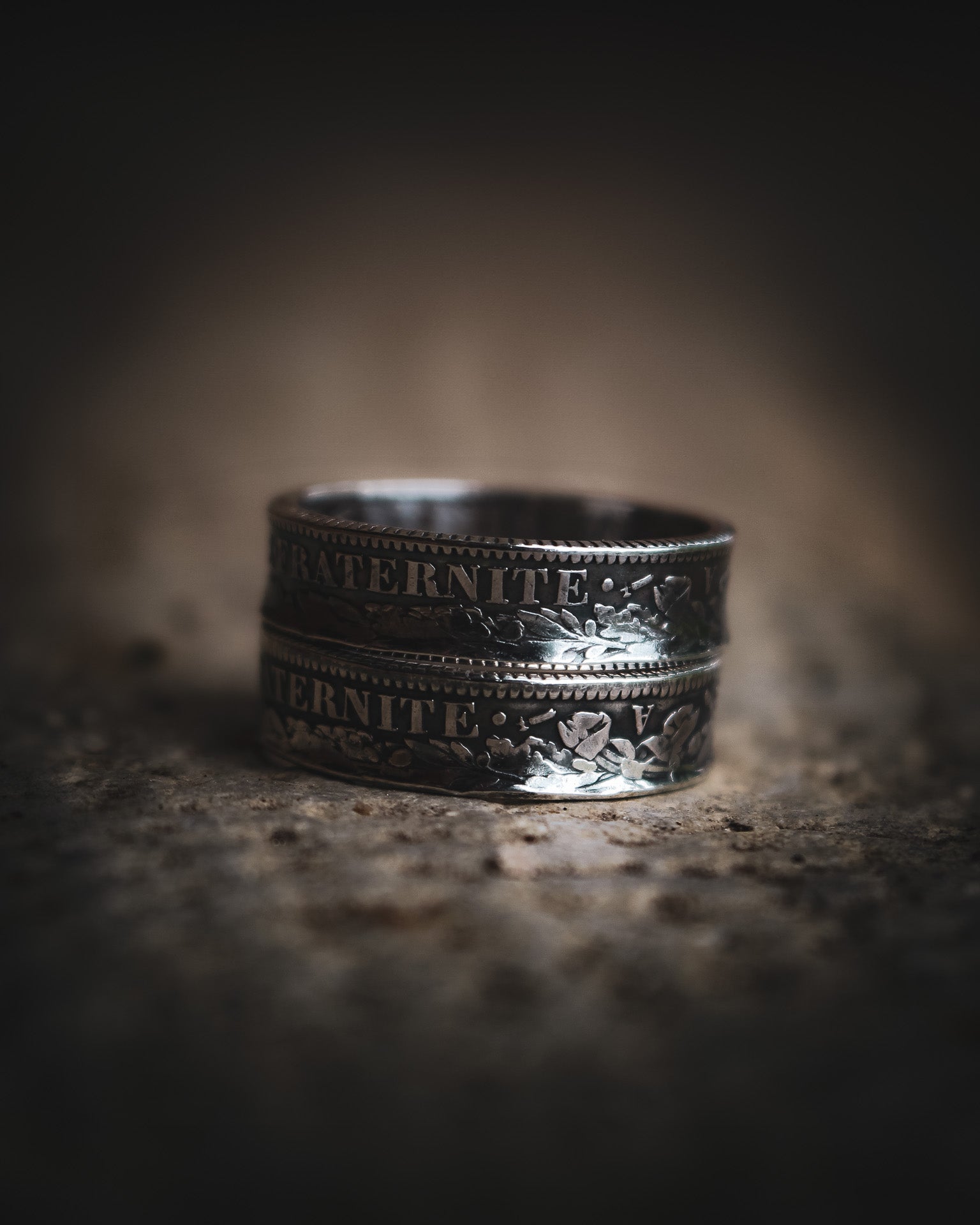Bague piece anneau en argent - Franc Cérès