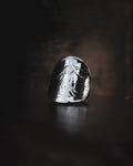 Bague massive  en argent avec une pièce de monnaie 5 Francs
