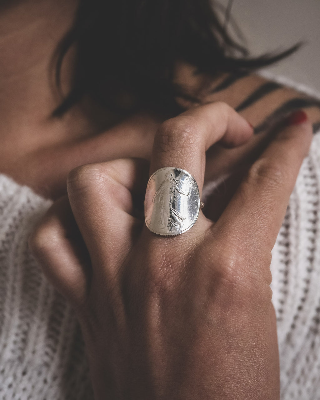 Bague 1 Franc Semeuse en Argent (1898 à 1920)