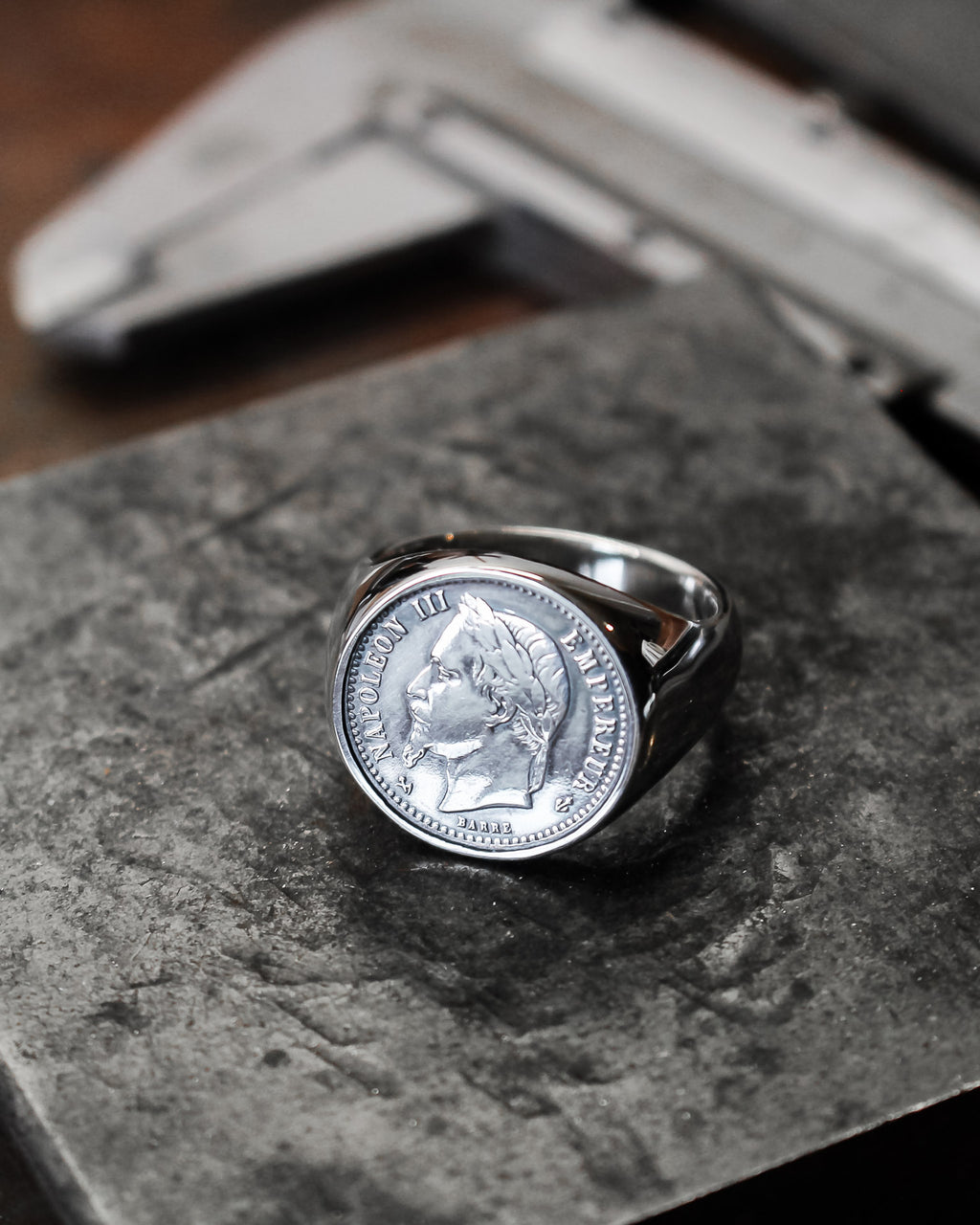 La Chevalière Napoléon III en Argent