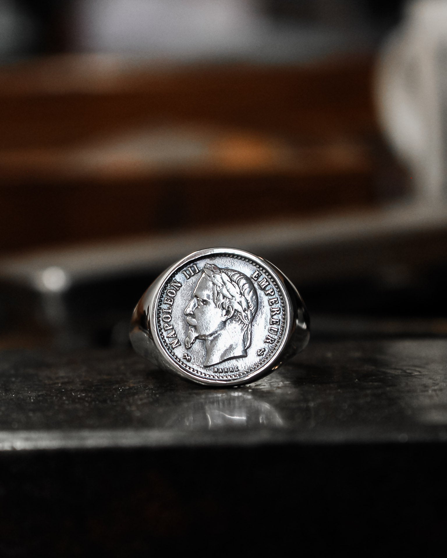 La Chevalière Napoléon III en Argent