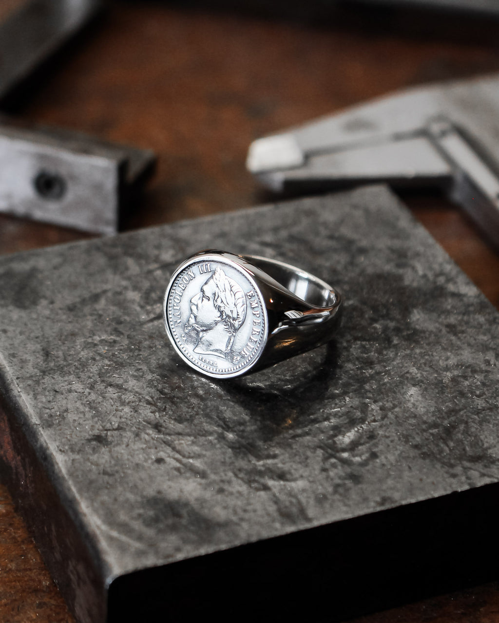La Chevalière Napoléon III en Argent