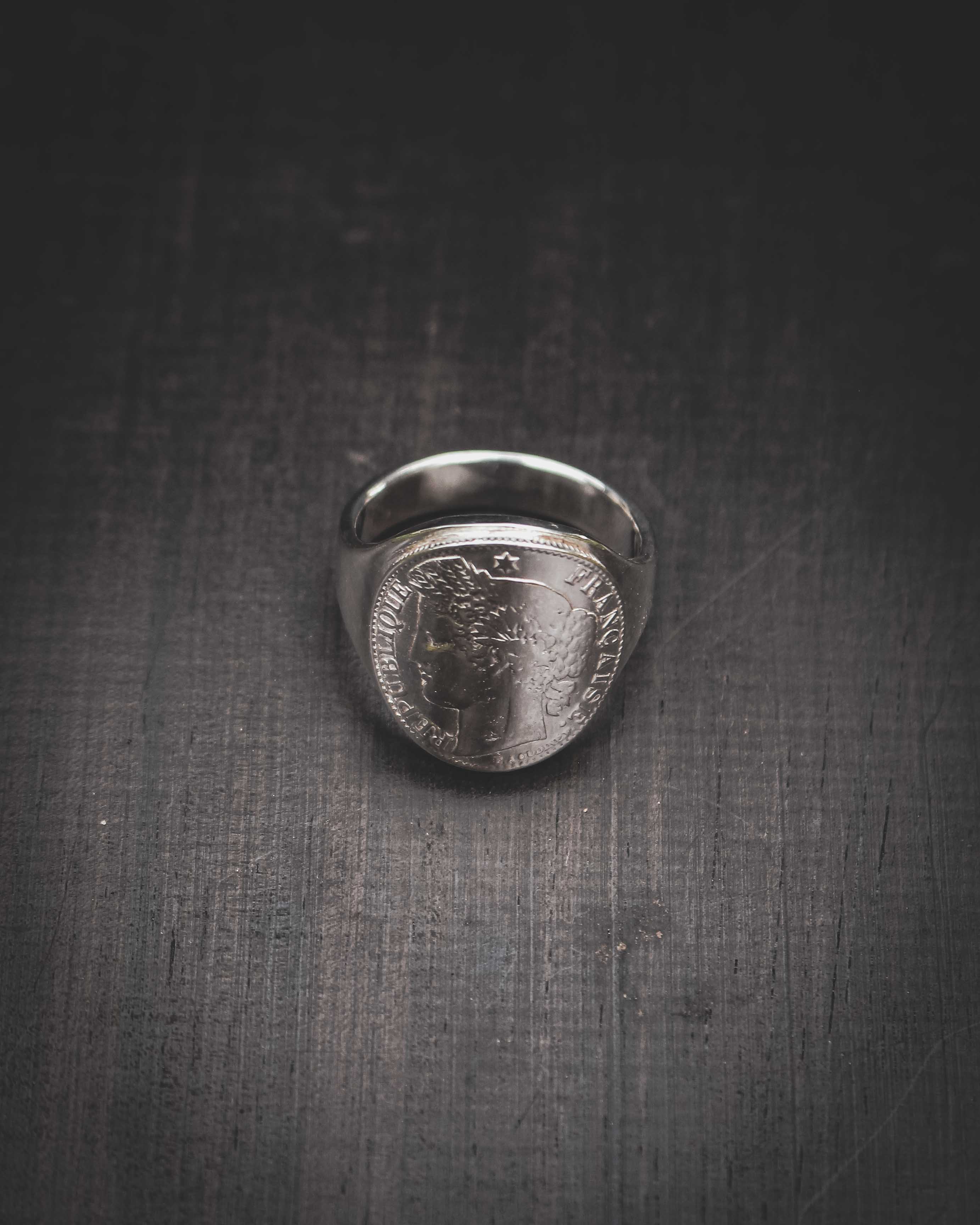 Chevalière femme et homme en argent - Déesse Cérès