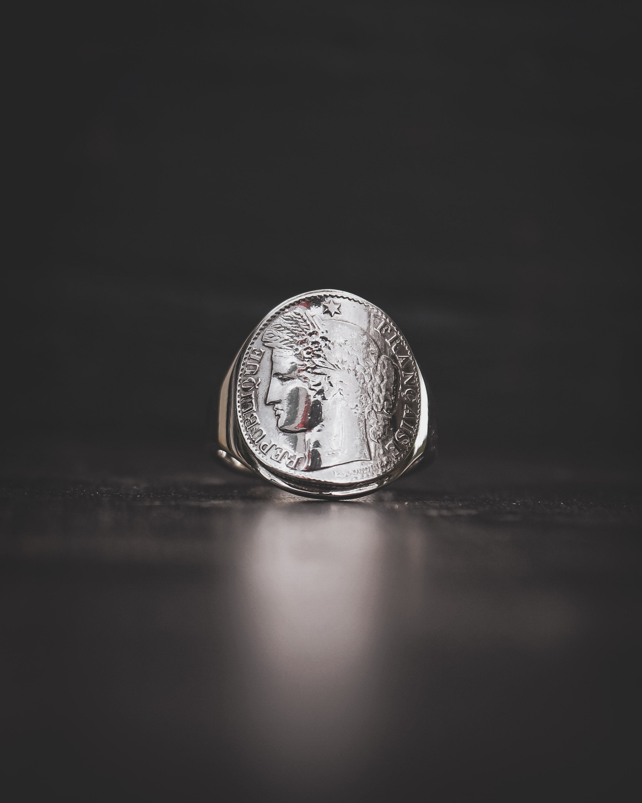 Chevalière femme et homme en argent - Déesse Cérès