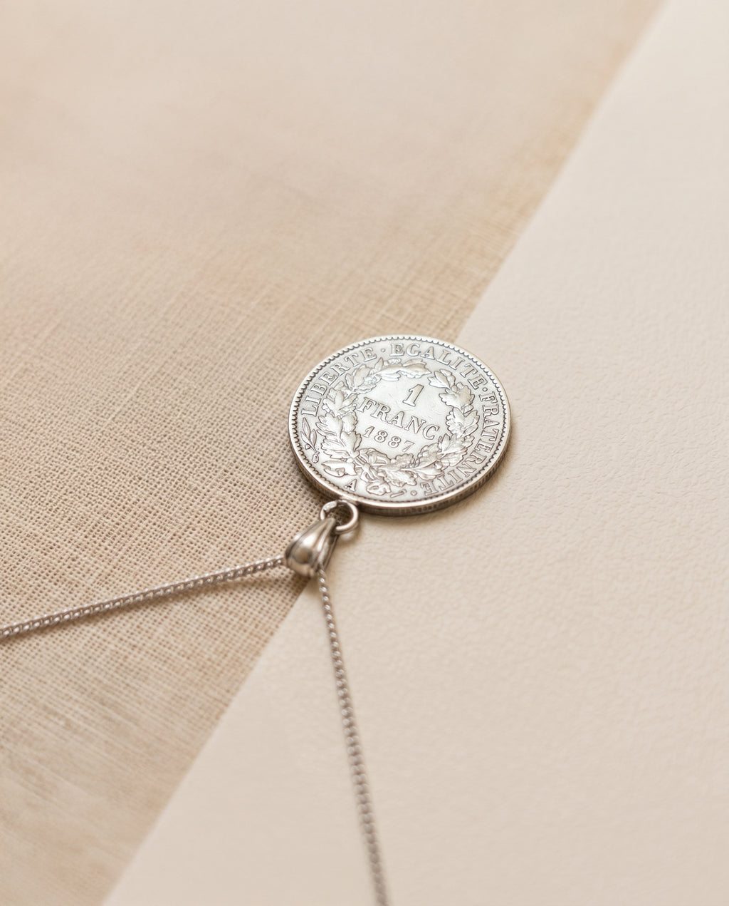 Pendentif 1 Franc Cérès en argent – Monnaie ancienne