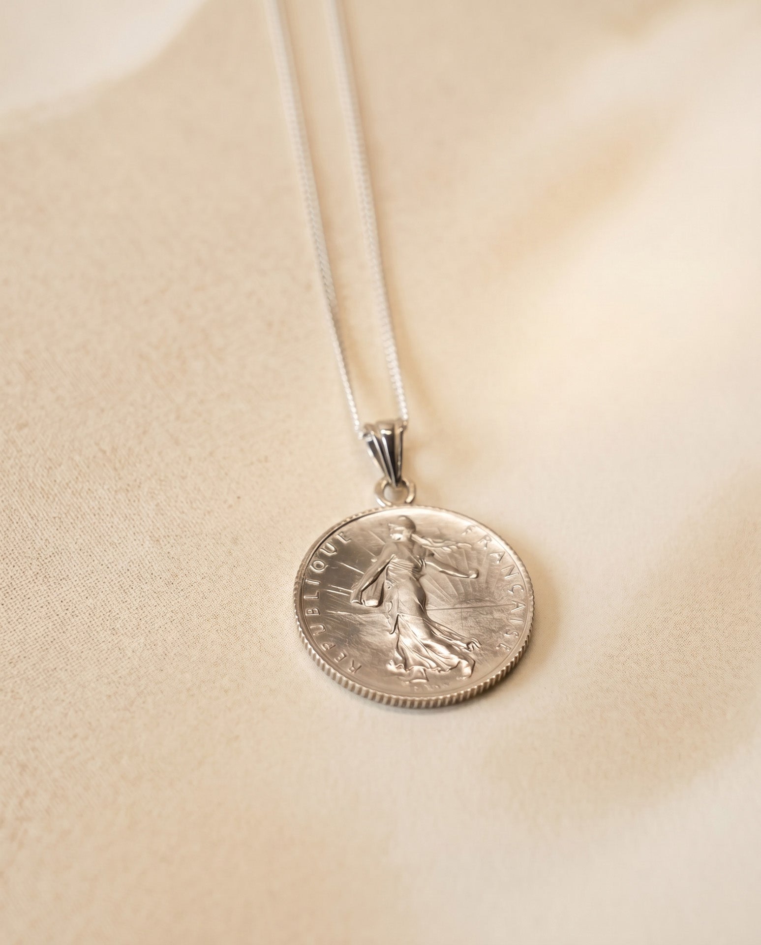 Pendentif 1 Franc Semeuse en argent – Monnaie centenaire