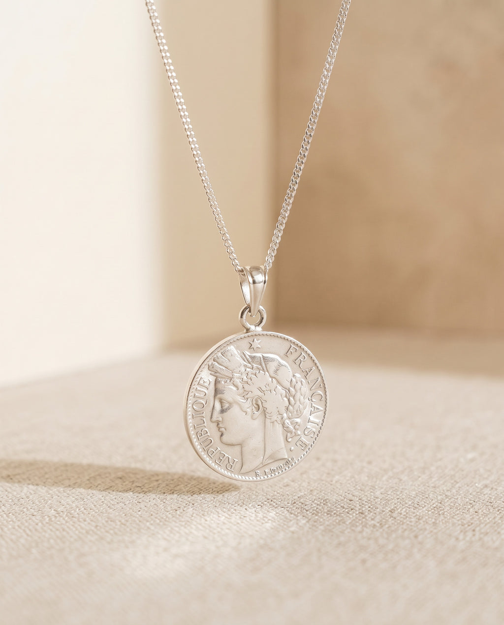 Pendentif 1 Franc Cérès en argent – Monnaie ancienne