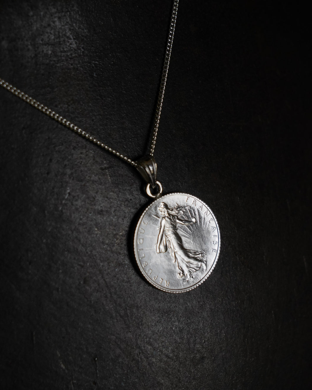 Pendentif 1 Franc Semeuse en argent – Monnaie centenaire