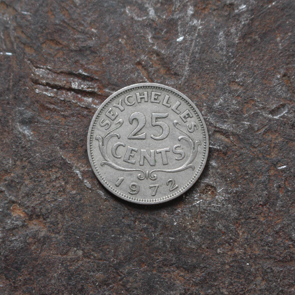 Bague piece de monnaie Elizabeth II - 25 cents Seychelles