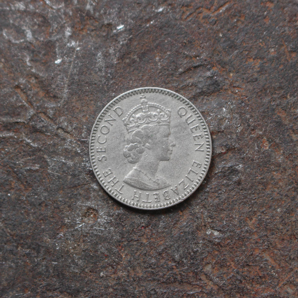 Bague piece de monnaie Elizabeth II - 25 cents Seychelles