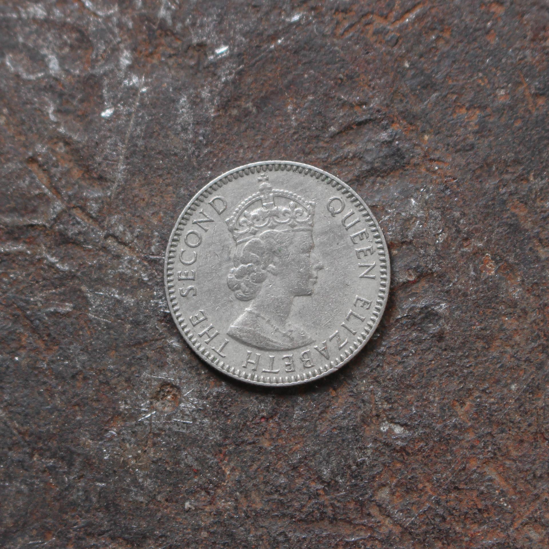 Bague piece de monnaie Elizabeth II - 25 cents Seychelles