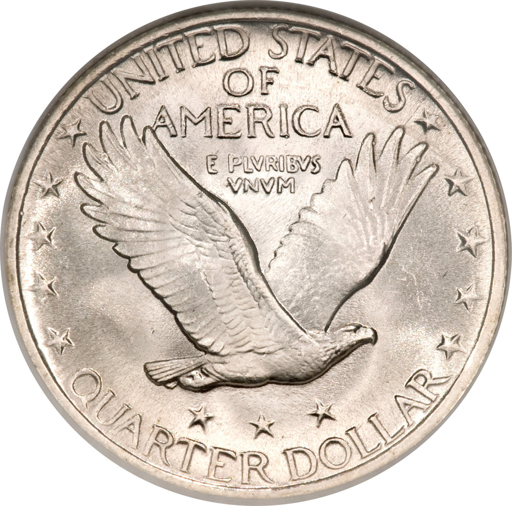 Bague pièce Dollar en argent - 25 cents "Standing Liberty Quarter" USA