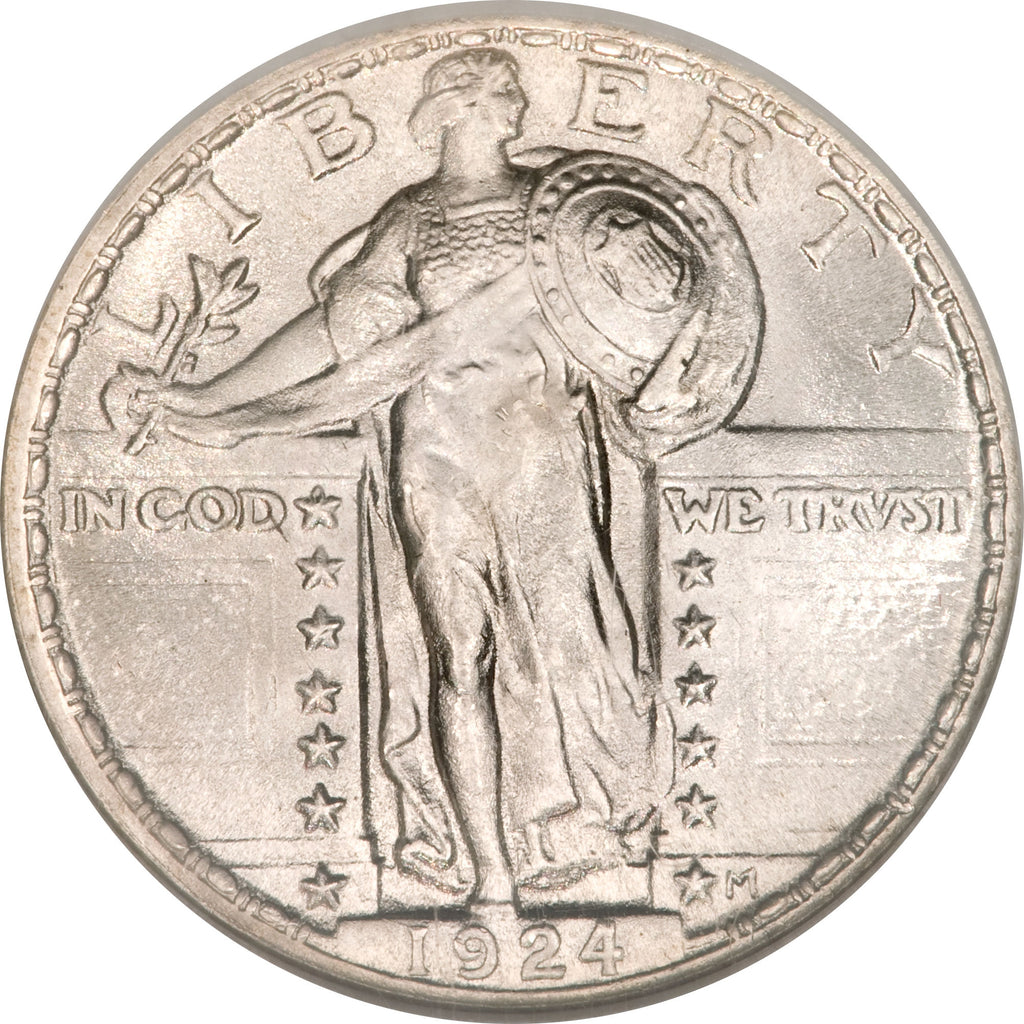 Bague pièce Dollar en argent - 25 cents "Standing Liberty Quarter" USA