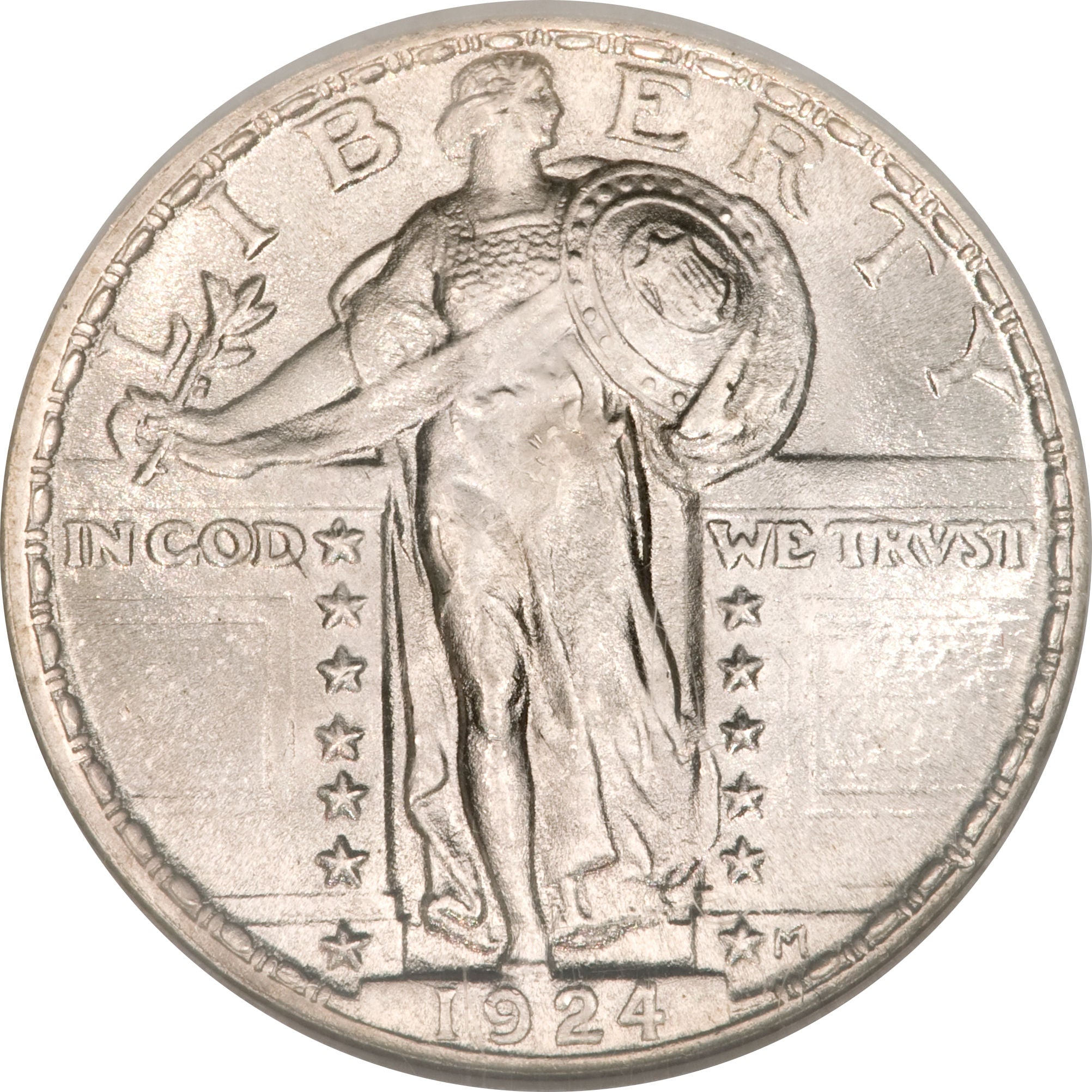 Bague pièce Dollar en argent - 25 cents "Standing Liberty Quarter" USA