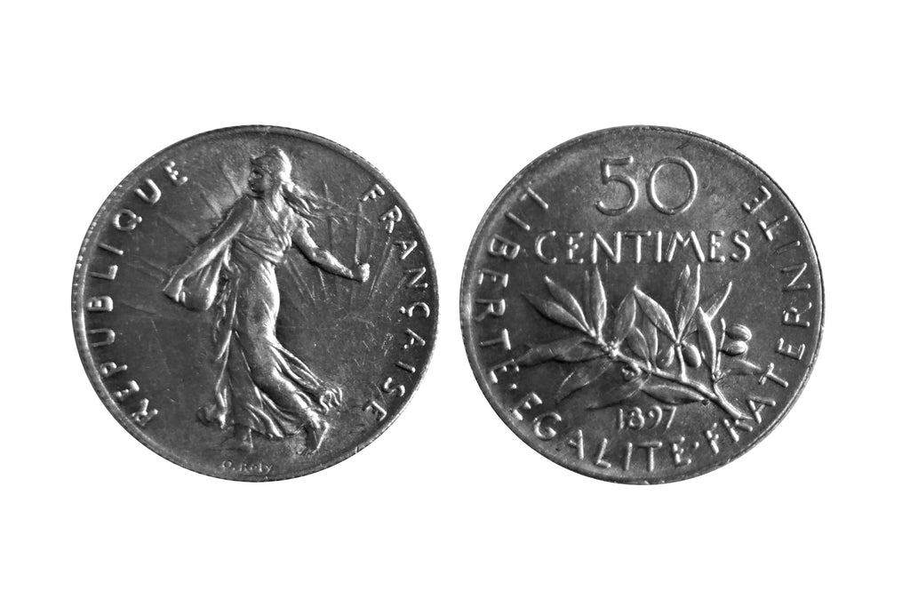 Bracelet pieces en argent - 50 centimes Semeuse