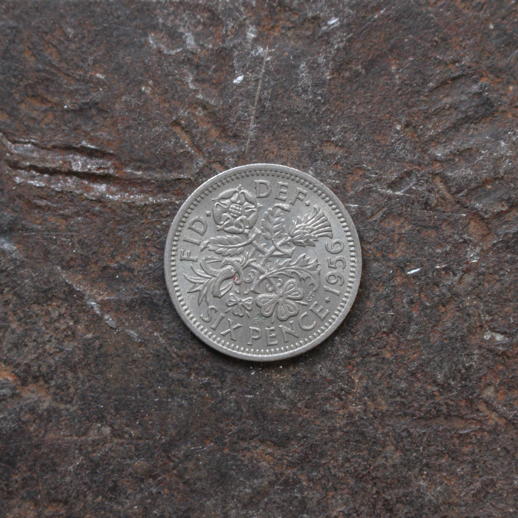 Bague cintrée - Elizabeth II 1re effigie  - 6 pence