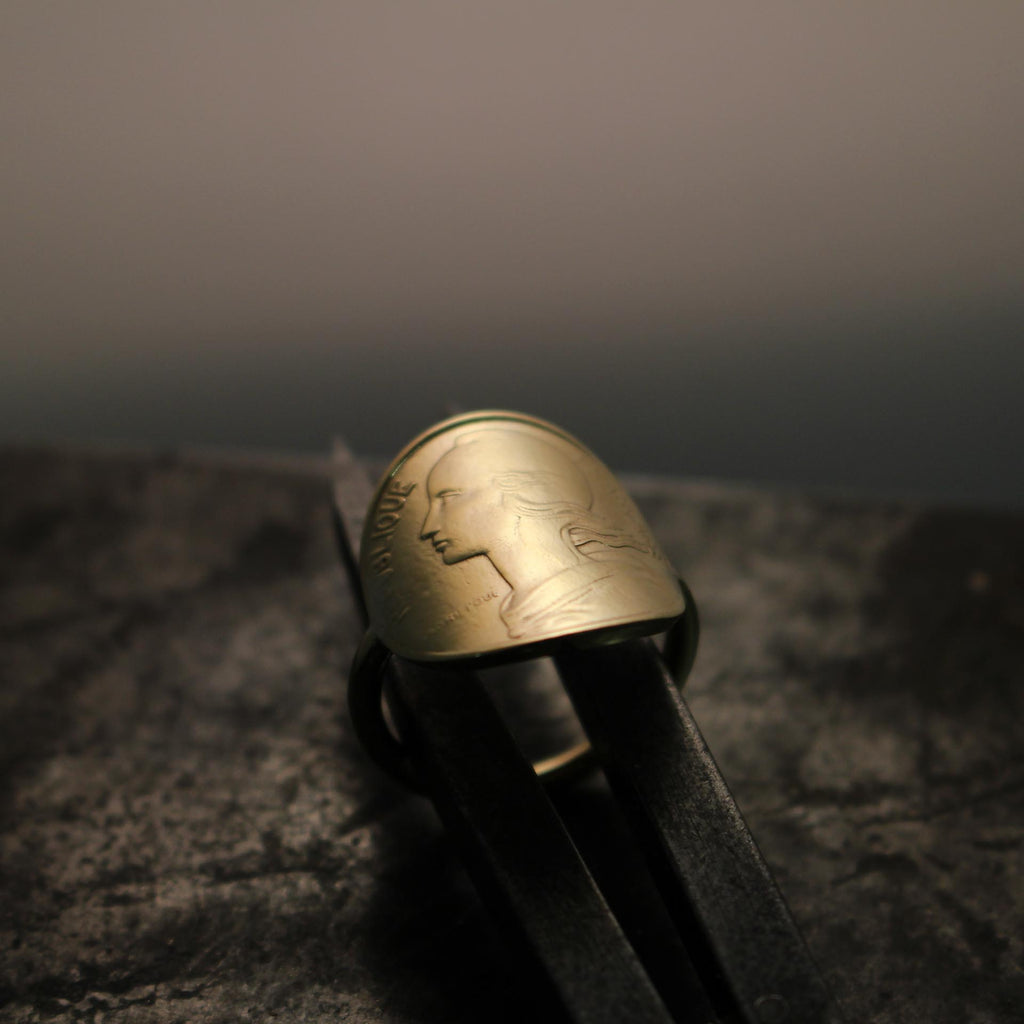 Bague Marianne - Pièce 10 centimes de Franc