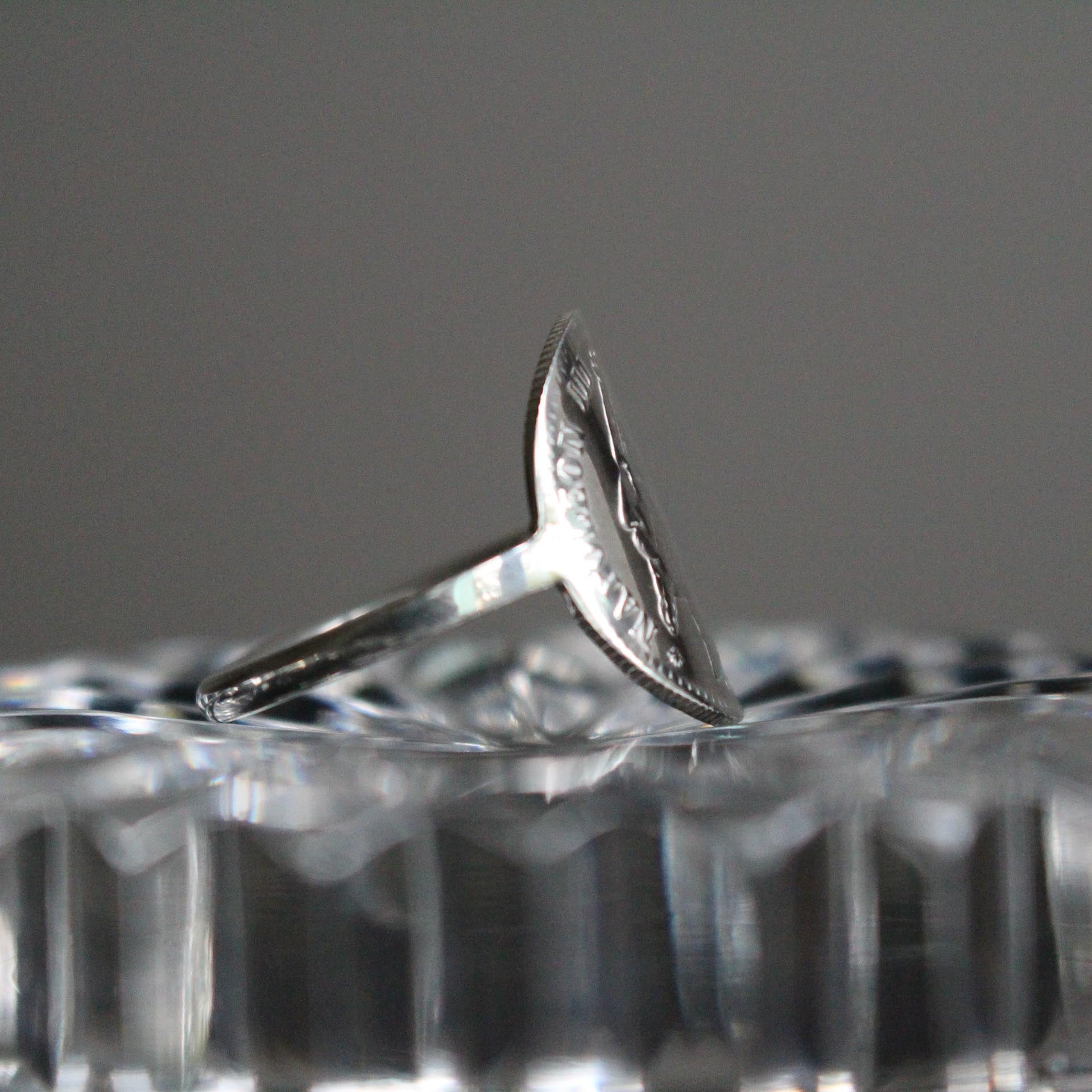 Bague cintrée argent - 50 centimes Napoléon III