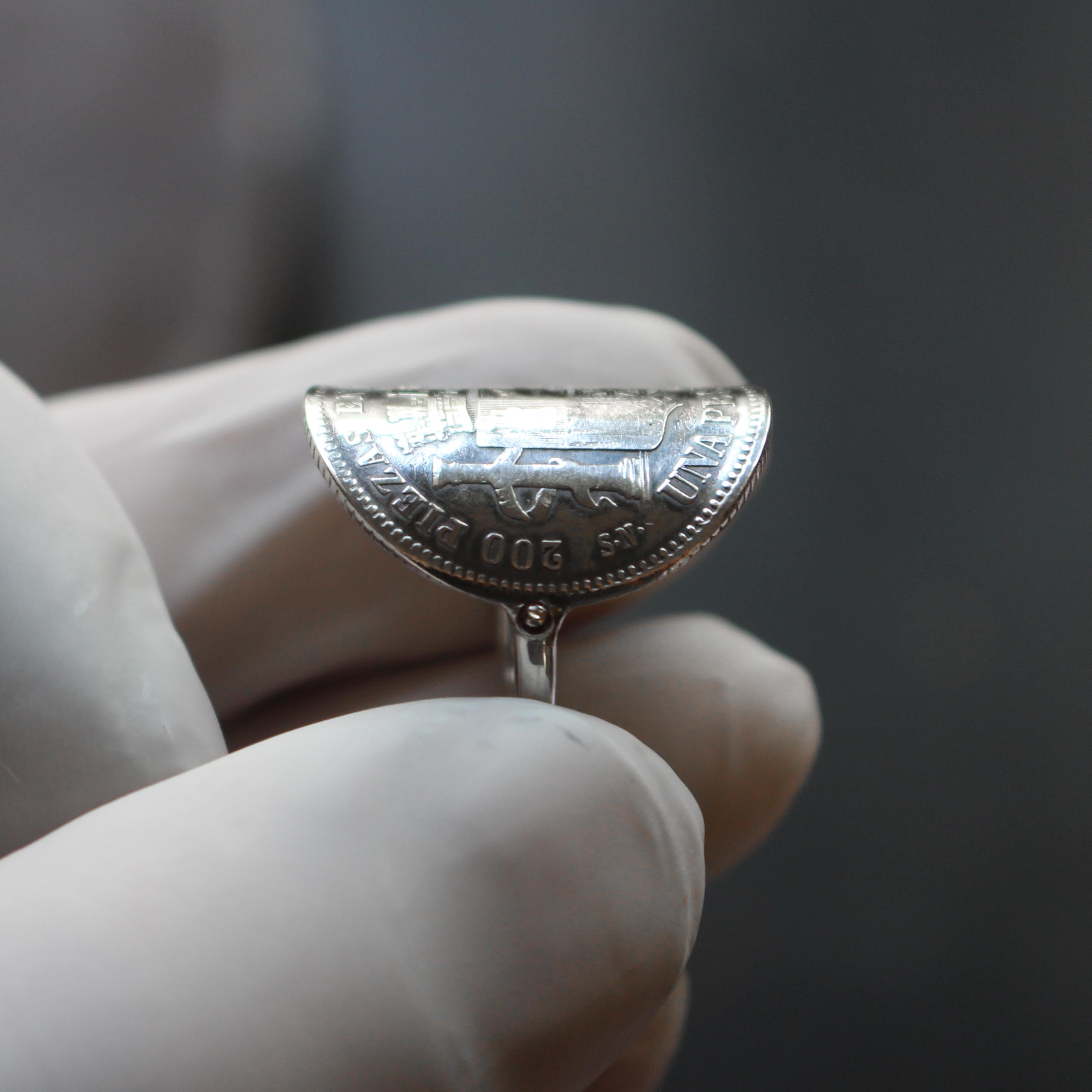 Bague Pièce Espagne en Argent - 1 Peseta