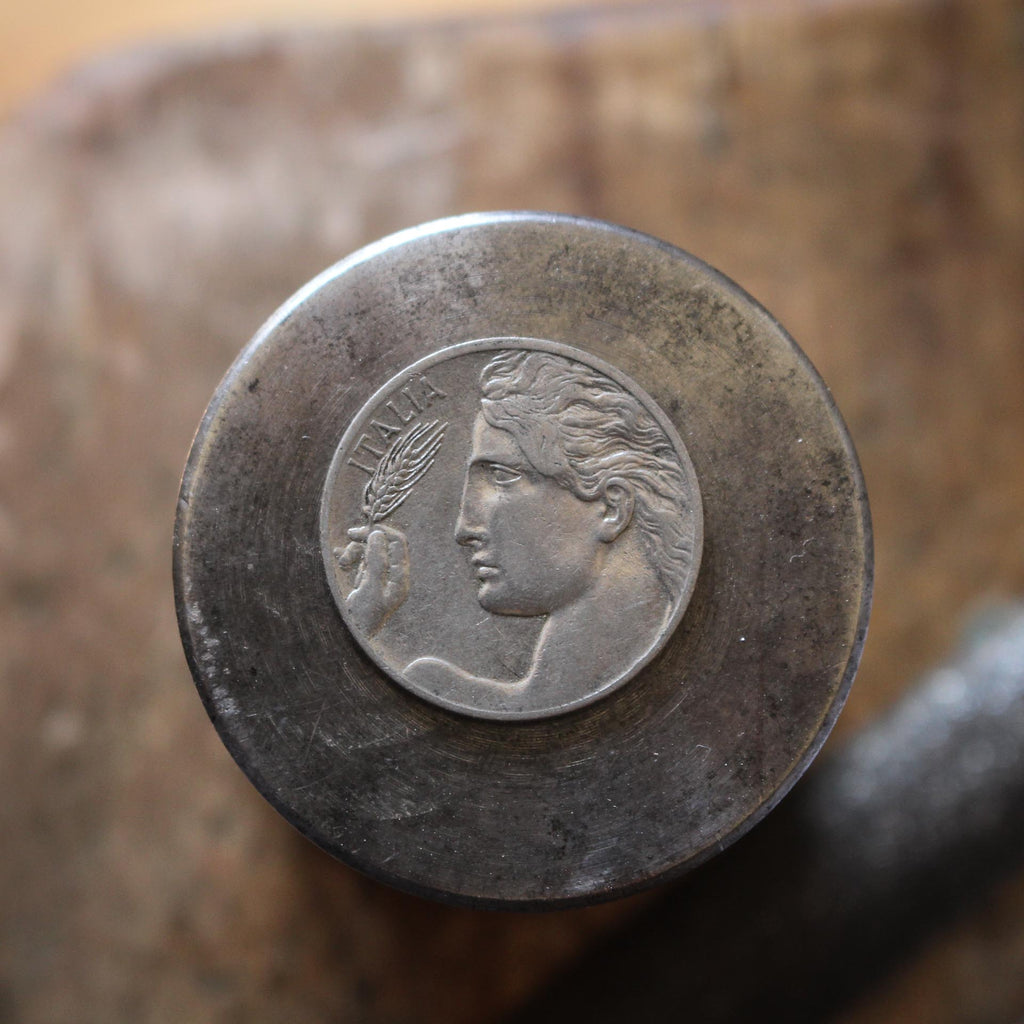 Bague cintrée - pièce de monnaie - 20 centesimi - Italie
