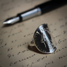 Charger l&#39;image dans la galerie, Bague Pièce Semeuse : Symbole emblématique de la France en Argent
