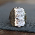 Bague cintrée réalisée avec une pièce de monnaie - 10 cents des Bahamas