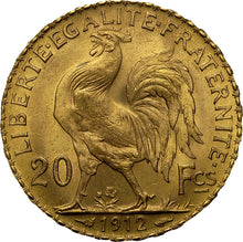 Charger l&#39;image dans la galerie, Bague louis d or - Piece de monnaie 20 Francs Coq
